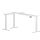 FLEXISPOT E7L L-alakú hárommotoros állítható íróasztal, fehér, 150 kg teherbírás, 63,5–128,5 cm magasságállítás, Jobb- és balkezes kialakításhoz is