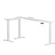 FLEXISPOT E7L L-alakú hárommotoros állítható íróasztal, fehér, 150 kg teherbírás, 63,5–128,5 cm magasságállítás, Jobb- és balkezes kialakításhoz is