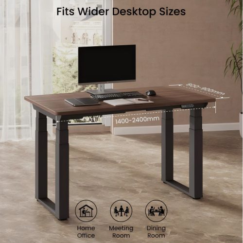 FLEXISPOT E7Q négylábú elektromos magasságállítható íróasztal láb, Fekete, 4 motorral, 300 kg teherbírással