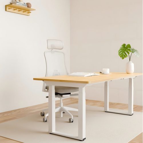 FLEXISPOT E7Q négylábú elektromos magasságállítható íróasztal láb, Fehér, 4 motorral, 300 kg teherbírással