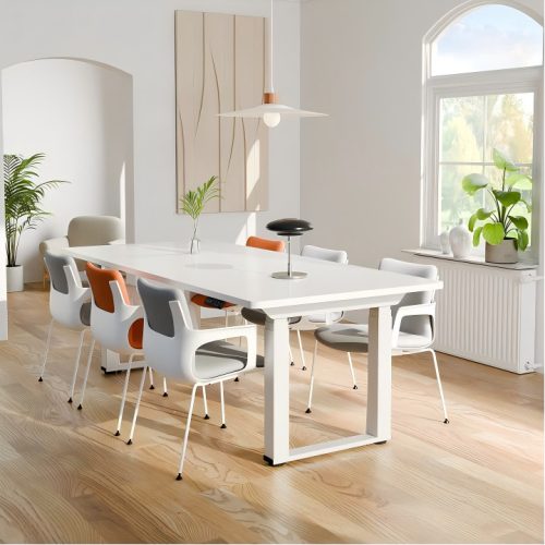 FLEXISPOT E7Q négylábú elektromos magasságállítható íróasztal láb, Fehér, 4 motorral, 300 kg teherbírással