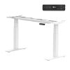 FLEXISPOT E9 Elektromos Íróasztal Láb, Fehér, 63.5-128.5cm Állítható, Kétmotoros, 180kg Teherbírás, LED érintőképernyő, 4 memóriahely, USB töltőport
