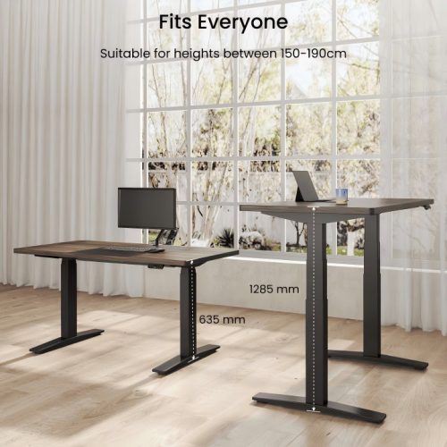 FLEXISPOT E9 Elektromos Íróasztal Láb, Fehér, 63.5-128.5cm Állítható, Kétmotoros, 180kg Teherbírás, LED érintőképernyő, 4 memóriahely, USB töltőport