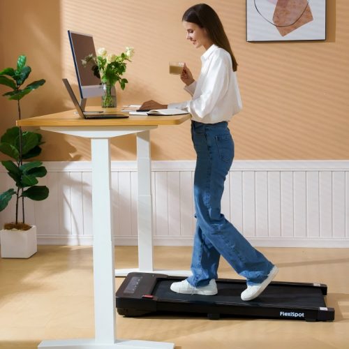 FLEXISPOT E9 Elektromos Íróasztal Láb, Fehér, 63.5-128.5cm Állítható, Kétmotoros, 180kg Teherbírás, LED érintőképernyő, 4 memóriahely, USB töltőport