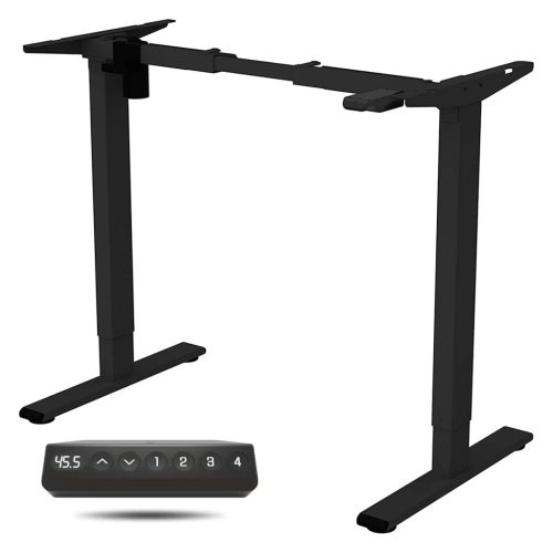 FLEXISPOT EF1 Elektromos Íróasztal Láb, Fekete, egymotoros, 70–120 cm Állítható, 70 kg Teherbírás, Memóriagombokkal