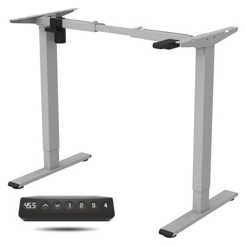 FLEXISPOT EF1 Elektromos Íróasztal Láb, Szürke, egymotoros, 70–120 cm Állítható, 70 kg Teherbírás, Memóriagombokkal