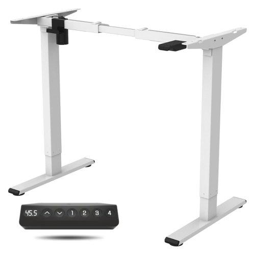 FLEXISPOT EF1 Elektromos Íróasztal Láb, Fehér, egymotoros, 70–120 cm Állítható, 70 kg Teherbírás, Memóriagombokkal