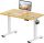 FLEXISPOT ONE PIECE Electric Standing Desk 120×60 cm – Height Adjustable Sit-Stand Desk with Frame and Maple Desktop, for Home Office