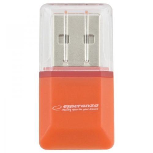 ESPERANZA EA134O MicroSD Kártyaolvasó USB 2.0, Narancssárga