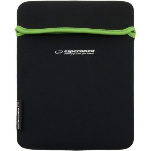 ESPERANZA ET172G Neoprén Tablet Tok, 9.7", Fekete/Zöld