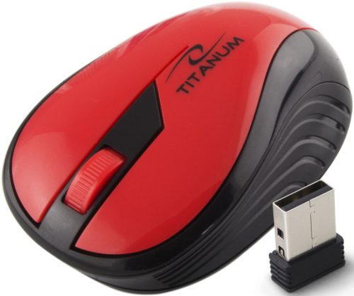 ESPERANZA TM114R Rainbow 3D USB Vezeték Nélküli 2,4 GHz-es Optikai Egér, Piros