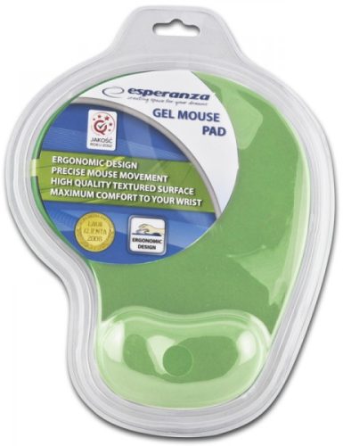 ESPERANZA EA137G Zselés Egérpad, Zöld