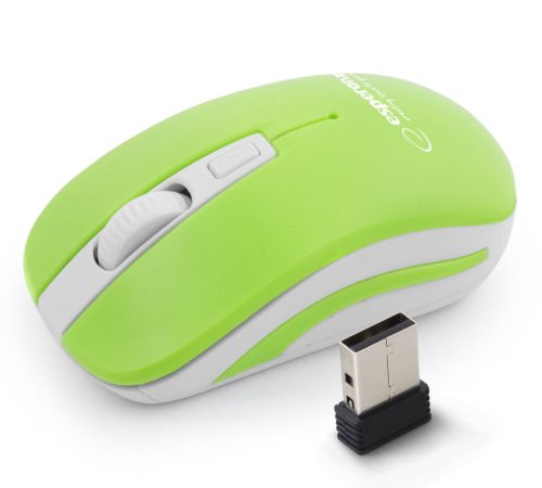 ESPERANZA EM126WG Uranus 4D Vezeték Nélküli Egér 2.4Ghz, Usb, Fehér-Zöld