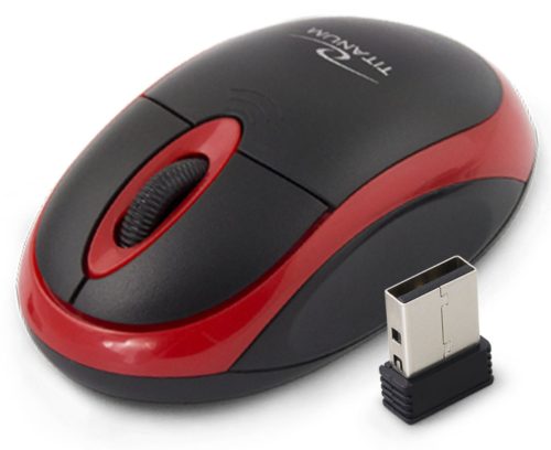 ESPERANZA TM116R Vulture 3D USB Vezeték Nélküli 2,4 GHz-es Optikai Egér, Fekete/Piros