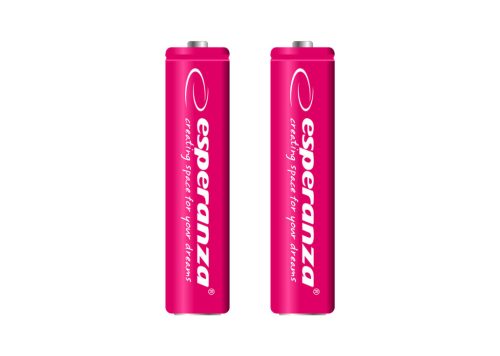 ESPERANZA EZA101R Újratölthető AAA Elem, 1000 mAh Ni-MH, 2 db/Csomag, Piros