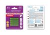 ESPERANZA EZA102G Újratölthető AAA Elem, 1000 mAh Ni-MH, 4 db/Csomag, Zöld