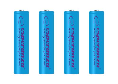 ESPERANZA EZA102B Újratölthető AAA Elem, 1000 mAh Ni-MH, 4 db/Csomag, Kék