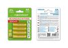 ESPERANZA EZA104Y Újratölthető AA Elem, 2000 mAh Ni-MH, 4 db/Csomag, Sárga