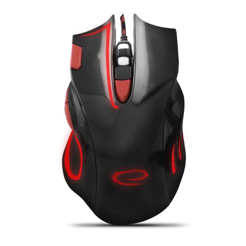 ESPERANZA EGM401KR Hawk Vezetékes Gamer Optikai Egér, Fekete/Piros