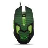 ESPERANZA EGM207G Cobra Mx207 Gamer Vezetékes Optikai Egér 6D, Usb, Fekete-Zöld