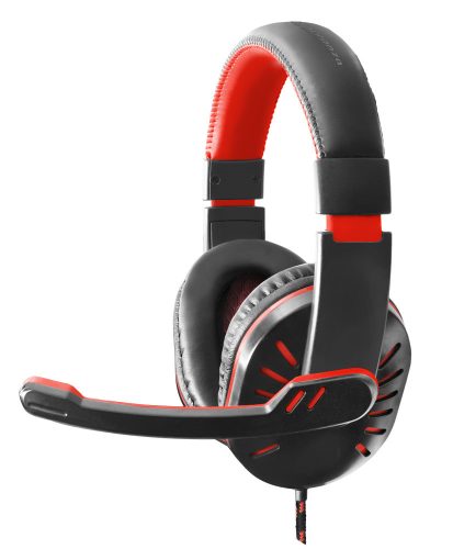 ESPERANZA EGH330R Crow Gamer Mikrofonos Fejhallgató, Sztereó, Fekete-Piros
