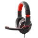 ESPERANZA EGH330R Crow Gamer Mikrofonos Fejhallgató, Sztereó, Fekete-Piros
