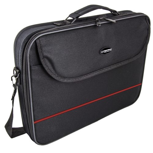 ESPERANZA ET101R Classic Notebook Táska 17", Fekete/Piros