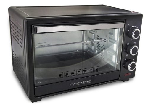 ESPERANZA EKO006 Napoli Légkeveréses Mini Sütő, 25 Liter, 1600 W, Fekete