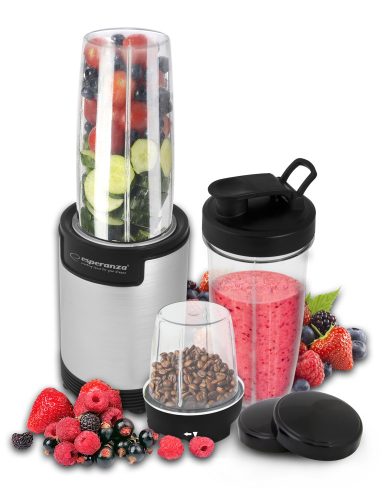 ESPERANZA EKM030 Nutri Bomb Turmixgép, Smoothi Készíto, Aprító, Fekete-Ezüst