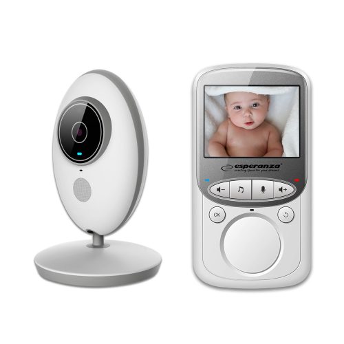 ESPERANZA EHM003 Juan Baby Monitor 2,4" Lcd Kijelzovel, Fehér-Szürke