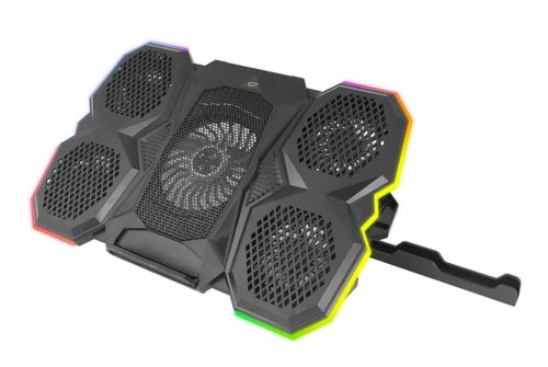 ESPERANZA EGC107 Breva RGB Megvilágított Laptop Hűtőpad Mobiltelefon Tartóval