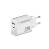 ESPERANZA EZC105W Hálózati Gyorstöltő 20W USB-C PD 20W / USB-A QC 3.0 18W, Fehér