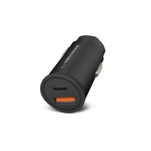 ESPERANZA EZC111K Autós Gyorstöltő 20W, USB-C PD 20W, USB-A QC 3.0 18W