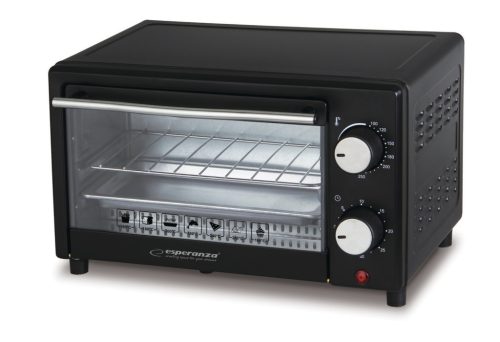 ESPERANZA EKO007 Calzone Mini Sütő, 10 Liter, 900 W, Fekete
