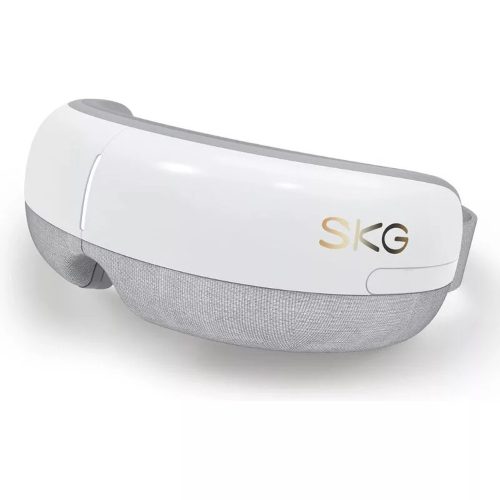 SKG E3-EN Fehér Okos Szemmasszírozó – Bluetooth Zene, Melegítő és Légnyomásos Masszázs
