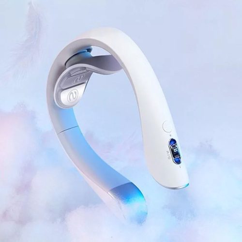 SKG K5 Pro Mikroáramos Nyakmasszírozó – Fehér, Rezgés + Meleg, TENS