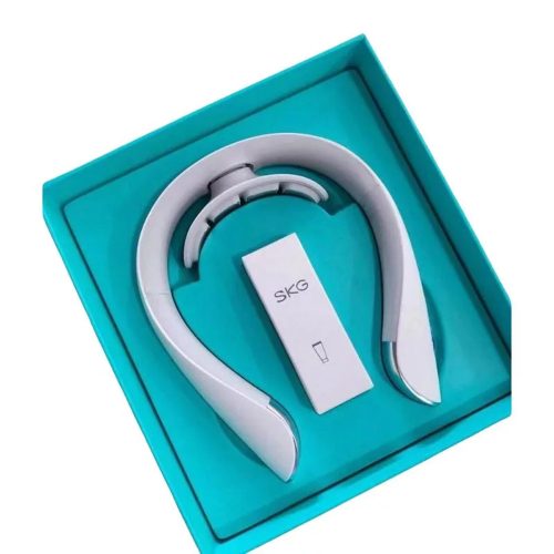 SKG K5 Pro Mikroáramos Nyakmasszírozó – Fehér, Rezgés + Meleg, TENS