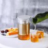 Buydeem CD2002 Prémium Teáskanna Szűrővel, Hőálló Üveg 800 ml
