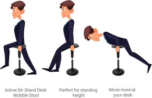 Állítható magasságú egyensúlyozó szék BH4, Piros