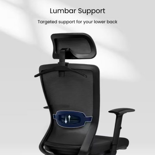 Ergonomikus irodai szék BS3, Kék– állítható háttámla és kartámasz, hosszú távú ülőmunkához