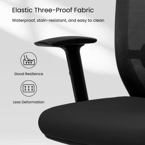 Ergonomikus irodai szék BS3, Kék– állítható háttámla és kartámasz, hosszú távú ülőmunkához