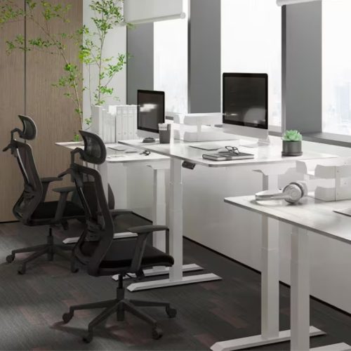 Ergonomikus irodai szék BS3, Kék– állítható háttámla és kartámasz, hosszú távú ülőmunkához