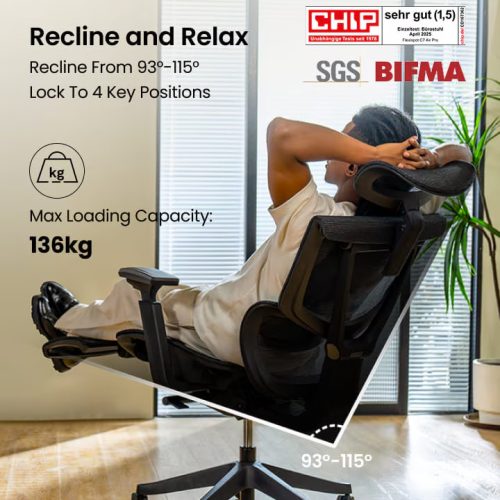 Prémium ergonomikus irodai szék C7, Hálós, Mandula bézs– adaptív deréktámasz, állítható fejtámla és kartámasz, hosszú távú ülőmunkához