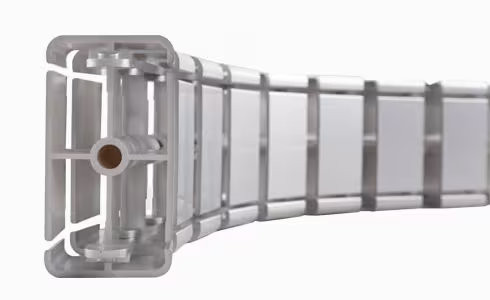 Asztal alatti kábelrendező gerinc CMP017, 128 cm, Fehér