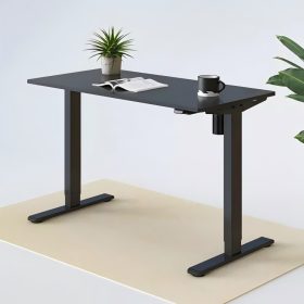   FlexiSpot EG1 elektromos íróasztal, Többrészes asztallap, fekete,  állítható magasság (70–120 cm)