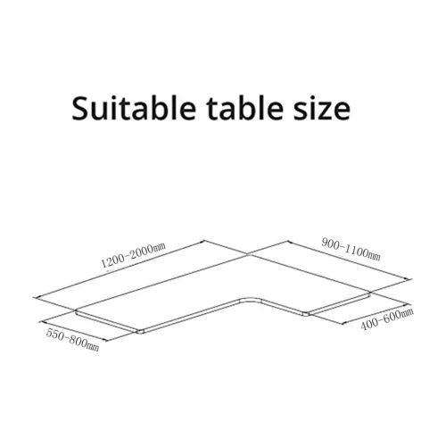 L-alakú hárommotoros állítható íróasztal E3L, Szürke, 125 kg teherbírás, 60-123cm magasságállítás, Jobb- és balkezes kialakításhoz is