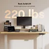 E5 Elektromos Íróasztal Láb, Szürke, 62-125cm Állítható, Kétmotoros, 120 kg Teherbírás, Memóriagombokkal