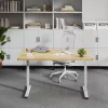 E5 Elektromos Íróasztal Láb, Szürke, 62-125cm Állítható, Kétmotoros, 120 kg Teherbírás, Memóriagombokkal