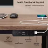 E7Q négylábú elektromos magasságállítható íróasztal láb, Fekete, 4 motorral, 300 kg teherbírással