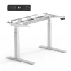E7 Pro Elektromos Íróasztal Láb, Fehér, 63.5-128.5cm Állítható, Kétmotoros, 160 kg Teherbírás, LED érintőképernyő, 4 memóriahely, USB töltőport